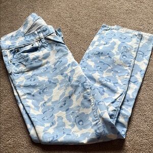 Floral printed j crew stretch jeans